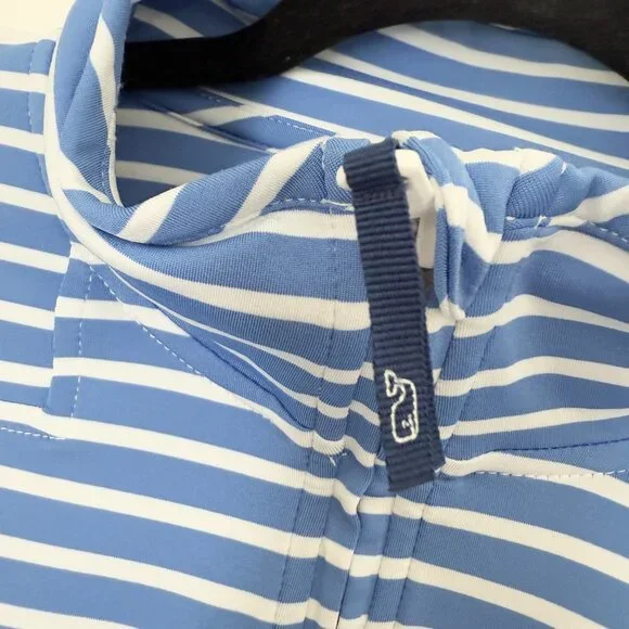 Women Vineyard Vines Striped Sankaty Shep Shirt in Light Blue Size Extra Large - Picture 7 of 11